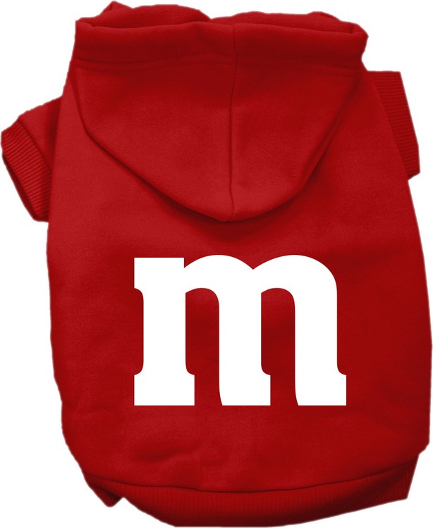 The M Costume Screen Print Dog Hoodie Red Size LG